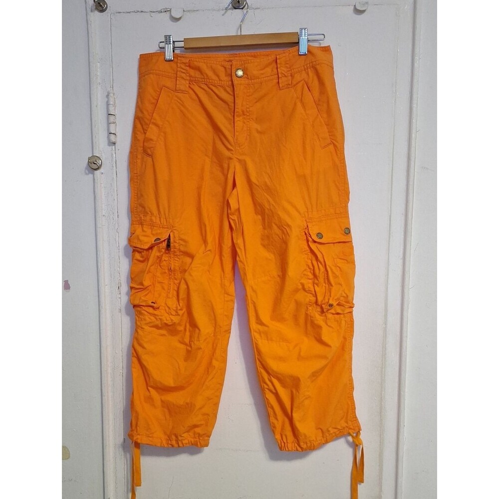 Ralph Lauren Orange Cotton Cargo Capri Pants Size 10